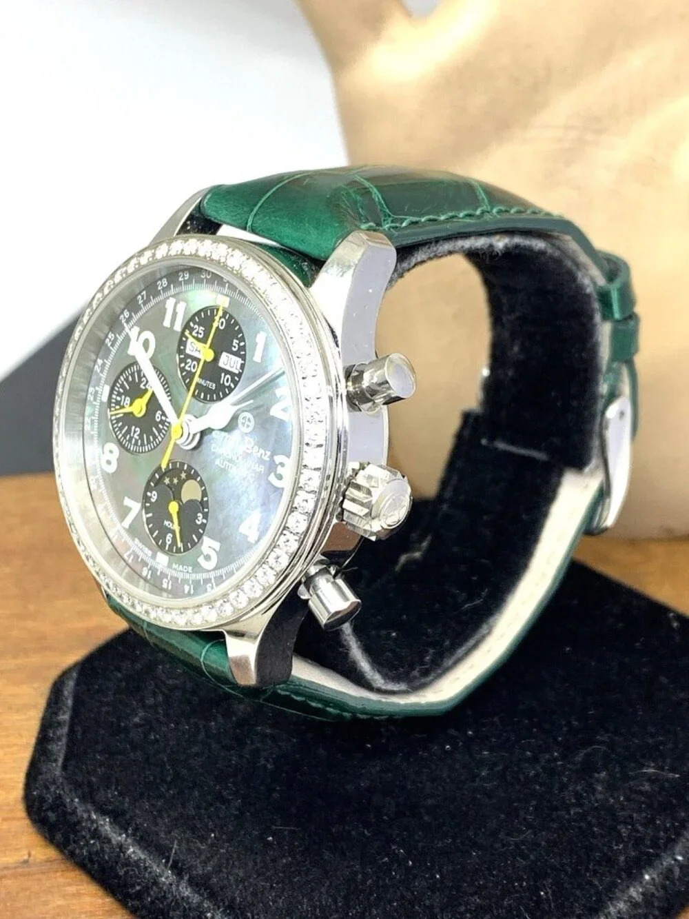 Ernst Benz Men's Watch GC20331D Chrono Lunar Swiss Automatic Moon Phase Diamond